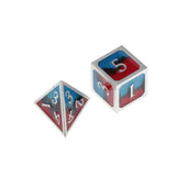 Max Maxb Polyhedral Dice Multi-sided Metal for Dragon Scales DnD Pathfinder RPG Dices red black blue