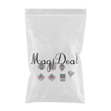 Max Maxb Polyhedral Dice Multi-sided Metal for Dragon Scales DnD Pathfinder RPG Dices red black blue