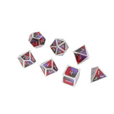Max Maxb Polyhedral Dice Multi-sided Metal for Dragon Scales DnD Pathfinder RPG Dices red black purple