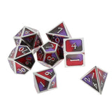 Max Maxb Polyhedral Dice Multi-sided Metal for Dragon Scales DnD Pathfinder RPG Dices red black purple