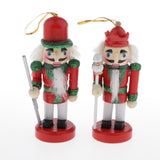 Maxbell 4pcs Wooden Nutcracker Solider Figures Christmas Puppet Toy Home Decor Red