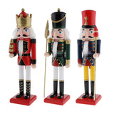 Maxbell 30cm Wooden Nutcracker Solider Figures Model Puppet Doll SB58349 Blue