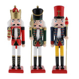 Maxbell 30cm Wooden Nutcracker Solider Figures Model Puppet Doll SB58349 Blue