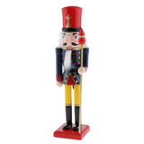 Maxbell 30cm Wooden Nutcracker Solider Figures Model Puppet Doll SB58349 Blue