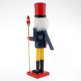 Maxbell 30cm Wooden Nutcracker Solider Figures Model Puppet Doll SB58349 Blue