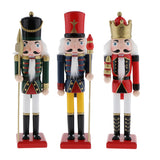 Maxbell 30cm Wooden Nutcracker Solider Figures Model Puppet Doll SB58349 Blue