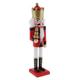 Maxbell 30cm Wooden Nutcracker Solider Figures Model Puppet Doll SB58349 Red