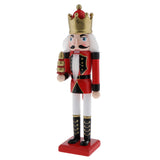 Maxbell 30cm Wooden Nutcracker Solider Figures Model Puppet Doll SB58349 Red