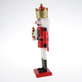Maxbell 30cm Wooden Nutcracker Solider Figures Model Puppet Doll SB58349 Red