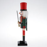 Maxbell 30cm Wooden Nutcracker Solider Figures Model Puppet Doll SB58350 Green