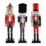 Maxbell 30cm Wooden Nutcracker Solider Figures Model Puppet Doll SB58350 Green