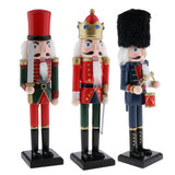 Maxbell 30cm Wooden Nutcracker Solider Figures Model Puppet Doll SB58350 Green