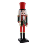 Maxbell 30cm Wooden Nutcracker Solider Figures Model Puppet Doll SB58350 Green