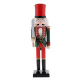 Maxbell 30cm Wooden Nutcracker Solider Figures Model Puppet Doll SB58350 Green