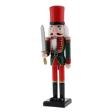 Maxbell 30cm Wooden Nutcracker Solider Figures Model Puppet Doll SB58350 Green
