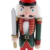 Maxbell 30cm Wooden Nutcracker Solider Figures Model Puppet Doll SB58350 Green
