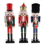 Maxbell 30cm Wooden Nutcracker Solider Figures Model Puppet Doll SB58350 Green
