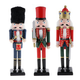 Maxbell 30cm Wooden Nutcracker Solider Figures Model Puppet Doll SB58350 Green