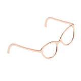 Maxbell 1 / 6 soldier accessories glasses 2.3x2.4cm rose gold