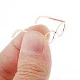 Maxbell 1 / 6 soldier accessories glasses 2.3x2.4cm rose gold