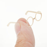 Maxbell 1 / 6 soldier accessories glasses 2.6x2.3cm gold