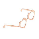 Maxbell 1 / 6 soldier accessories glasses 2.2x2.5cm rose gold