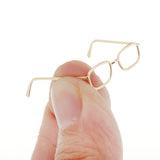 Maxbell 1 / 6 soldier accessories glasses 2.3x2.3cm gold