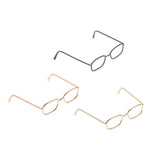 Maxbell 1 / 6 soldier accessories glasses 2.3x2.3cm gold