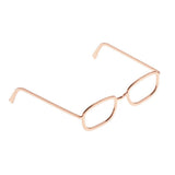 Maxbell 1 / 6 soldier accessories glasses 2.3x2.3cm rose gold