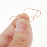 Maxbell 1 / 6 soldier accessories glasses 2.3x2.3cm rose gold