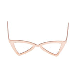 Maxbell 1 / 6 soldier accessories glasses 2.3x2.5cm rose gold