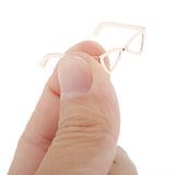 Maxbell 1 / 6 soldier accessories glasses 2.3x2.5cm rose gold