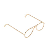 Maxbell 1 / 6 soldier accessories glasses 2.6x2.4cm gold