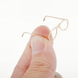 Maxbell 1 / 6 soldier accessories glasses 2.6x2.4cm gold