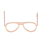 Maxbell 1 / 6 soldier accessories glasses 2.6x2.4cm rose gold