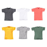 Maxbell 1pc 1/6 Men T-shirt Male Soldier Clothing for HT 12in Doll Toys Accessories dark gray