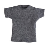 Maxbell 1pc 1/6 Men T-shirt Male Soldier Clothing for HT 12in Doll Toys Accessories dark gray