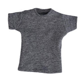 Maxbell 1pc 1/6 Men T-shirt Male Soldier Clothing for HT 12in Doll Toys Accessories dark gray