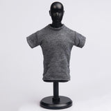 Maxbell 1pc 1/6 Men T-shirt Male Soldier Clothing for HT 12in Doll Toys Accessories dark gray