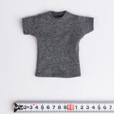 Maxbell 1pc 1/6 Men T-shirt Male Soldier Clothing for HT 12in Doll Toys Accessories dark gray