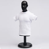 Maxbell 1pc 1/6 Men T-shirt Male Soldier Clothing for HT 12in Doll Toys Accessories white