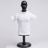Maxbell 1pc 1/6 Men T-shirt Male Soldier Clothing for HT 12in Doll Toys Accessories white