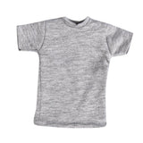 Maxbell 1pc 1/6 Men T-shirt Male Soldier Clothing for HT 12in Doll Toys Accessories gray