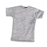 Maxbell 1pc 1/6 Men T-shirt Male Soldier Clothing for HT 12in Doll Toys Accessories gray