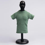 Maxbell 1pc 1/6 Men T-shirt Male Soldier Clothing for HT 12in Doll Toys Accessories green