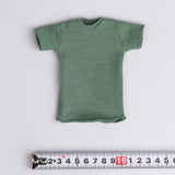 Maxbell 1pc 1/6 Men T-shirt Male Soldier Clothing for HT 12in Doll Toys Accessories green