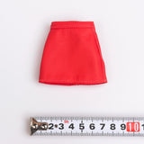 Maxbell 1/6 PU Leather Skirt Skinny Leg Dress for 12inch Female Action Figure Red