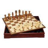 Maxbell Handmade Wood International Travel Chess Set Board Game Toy 30x30x4cm