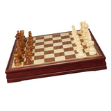 Maxbell Handmade Wood International Travel Chess Set Board Game Toy 30x30x4cm