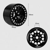 Max Maxb 4x 1.9" Beadlock Wheels Rims for Axial SCX10 II 90046 Traxxas TRX4 D90 HPI